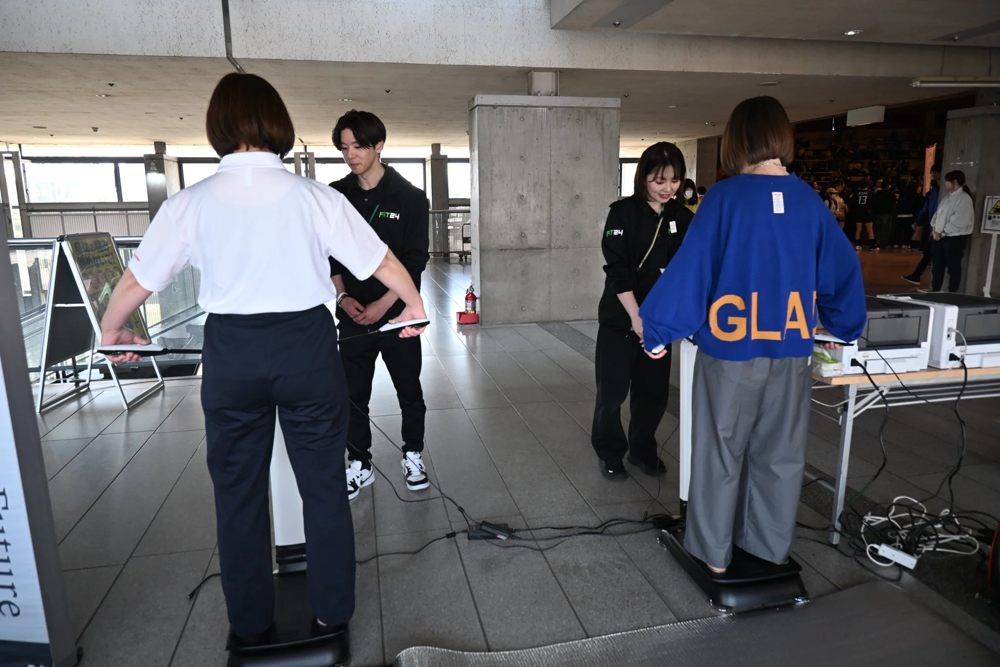 健康測定の様子