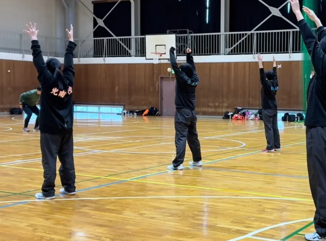 光南高校での運動風景