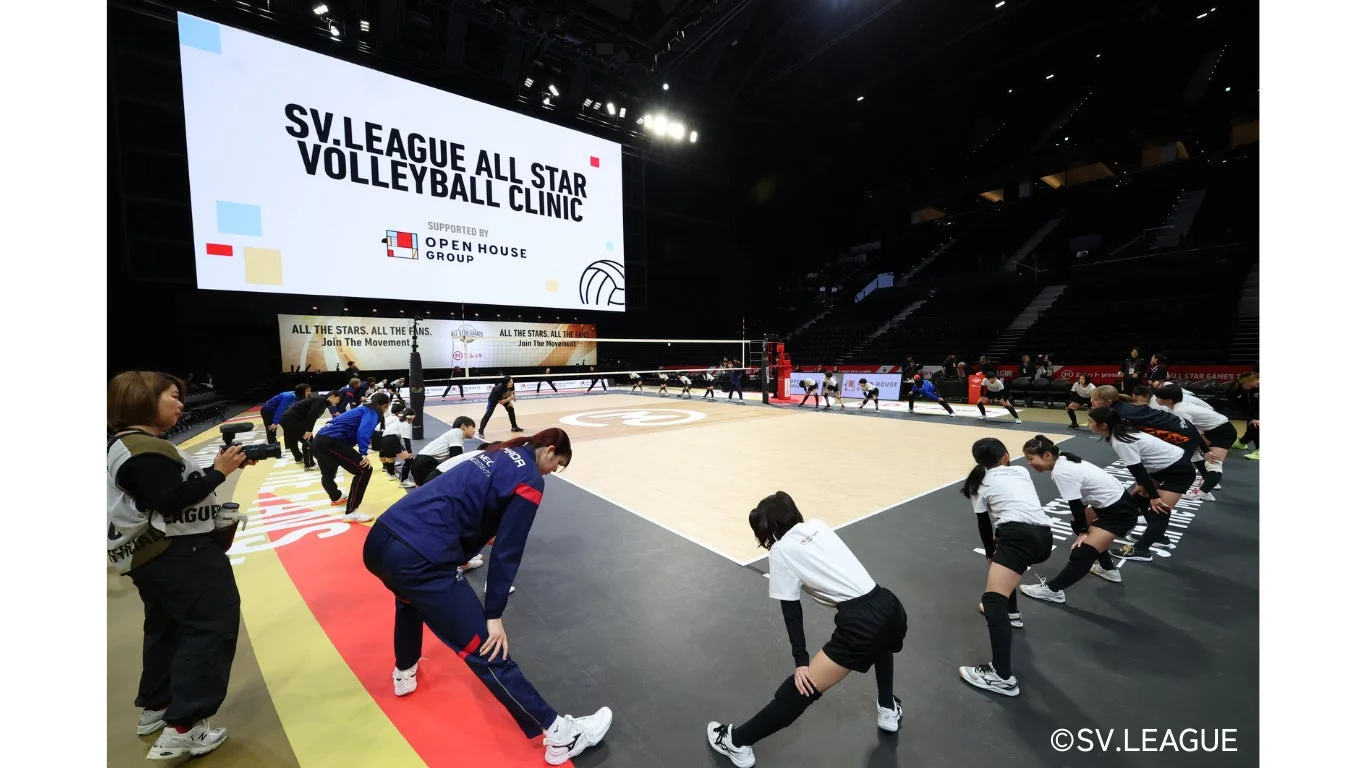 SV.LEAGUE ALL STAR VOLLEYBALL CLINICでのウォーミングアップ