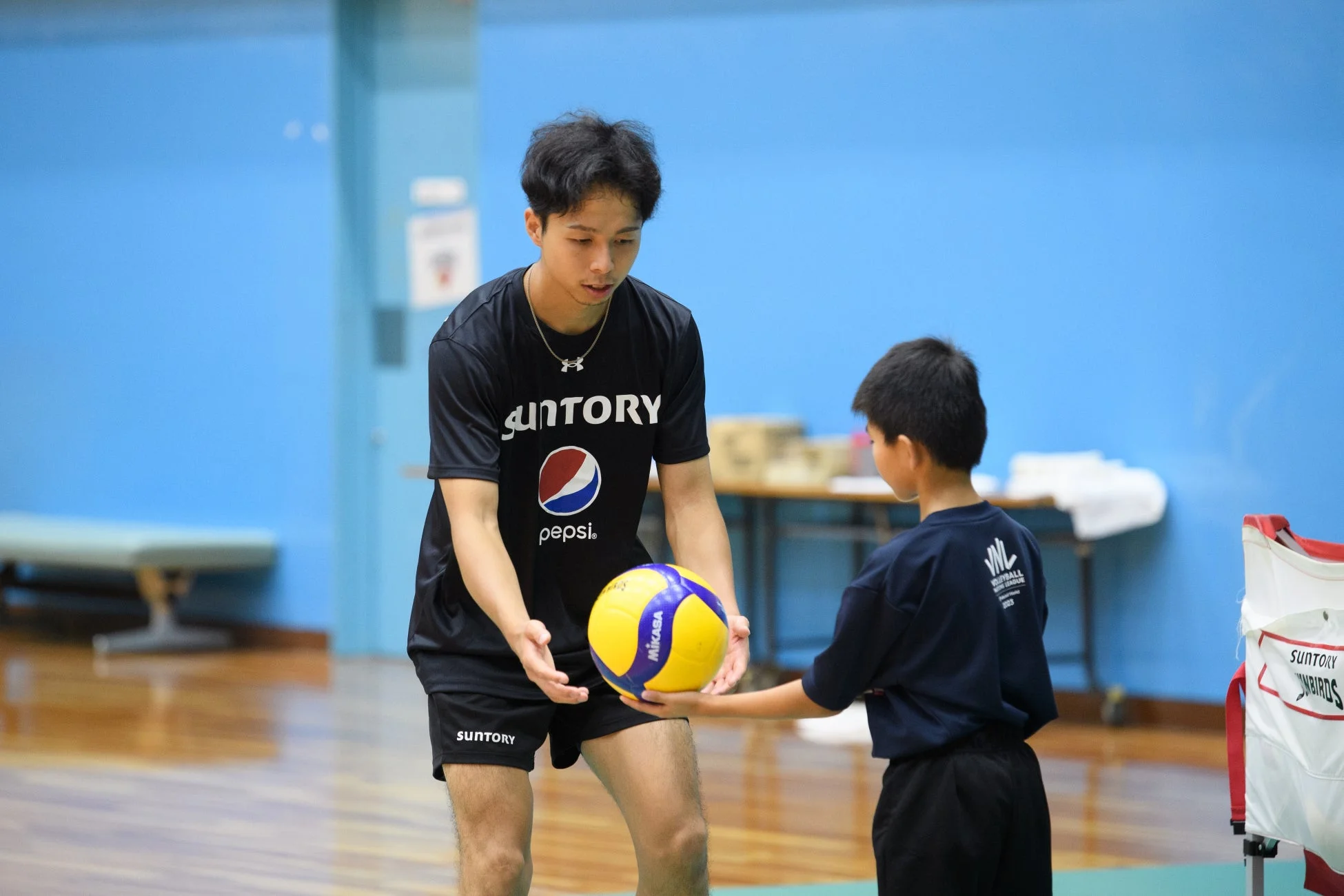体育館での指導風景