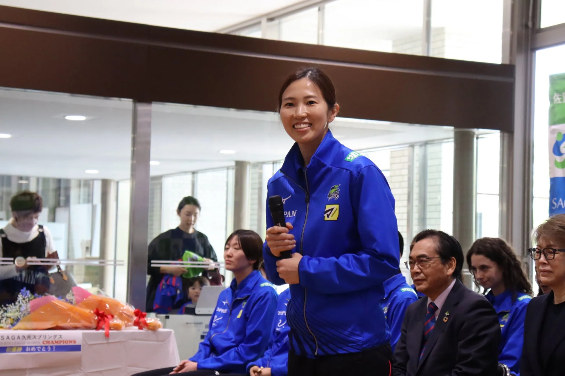 選手のスピーチ