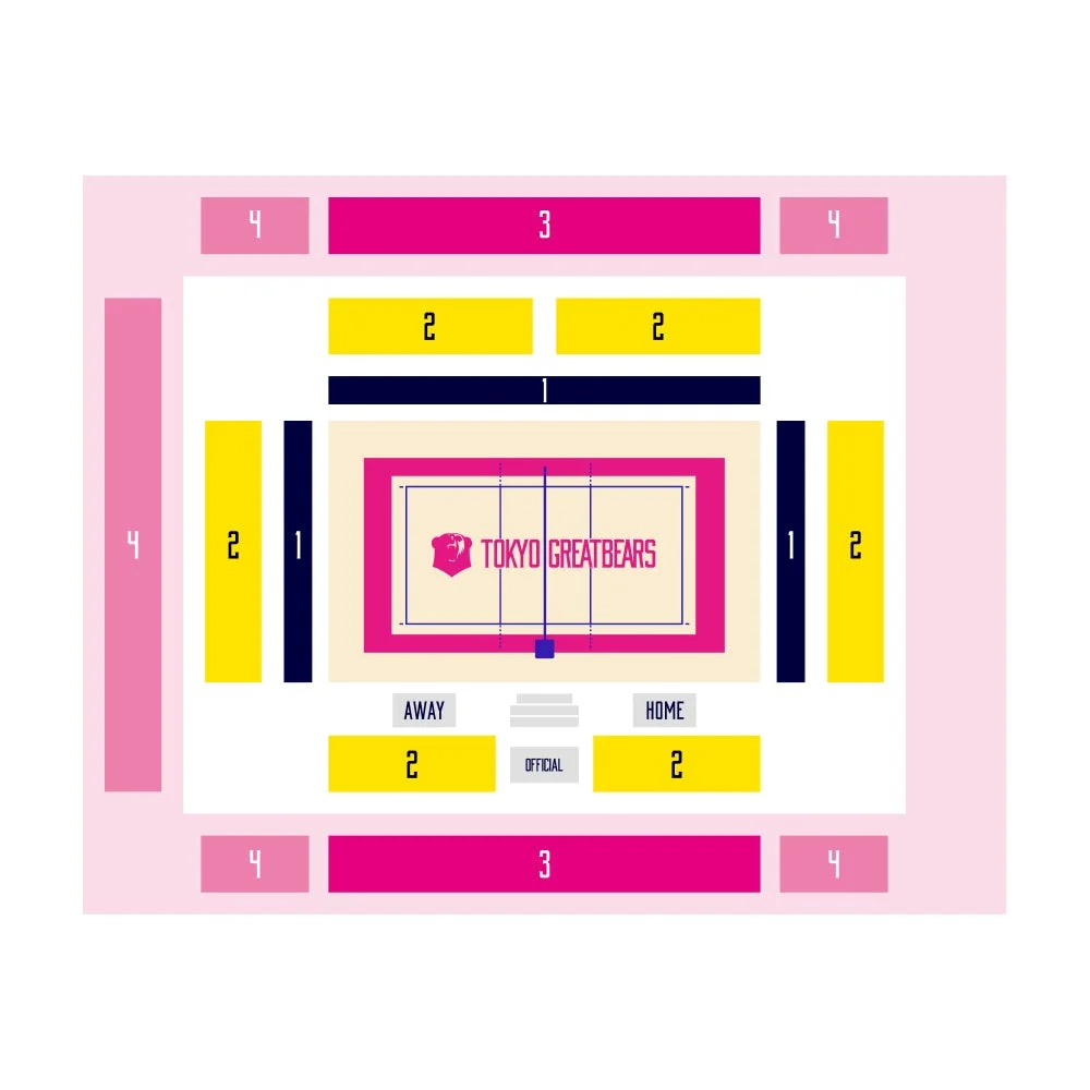 TOKYO GREATBEARS イベント会場座席レイアウト図