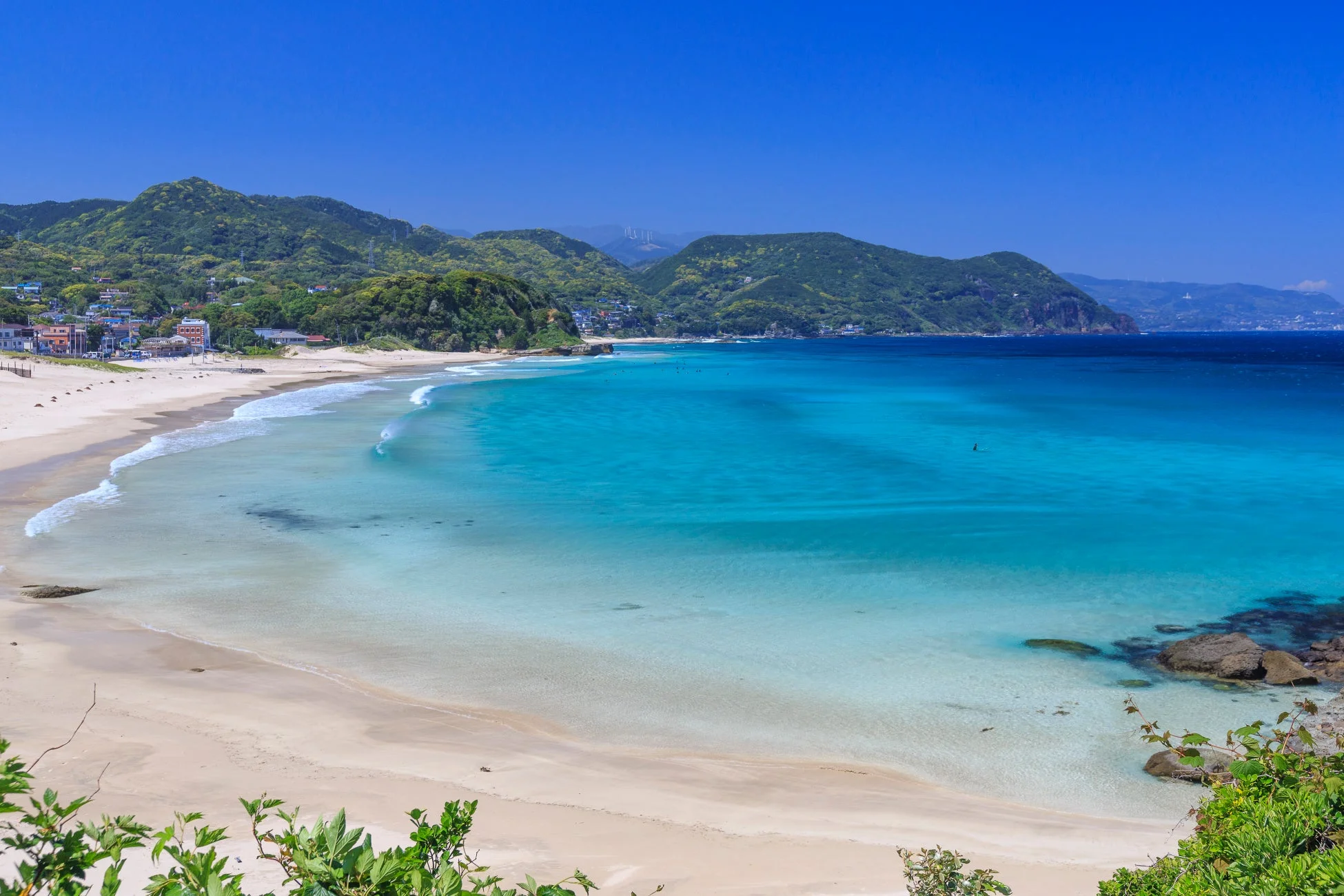 白浜大浜海水浴場の美しい景色
