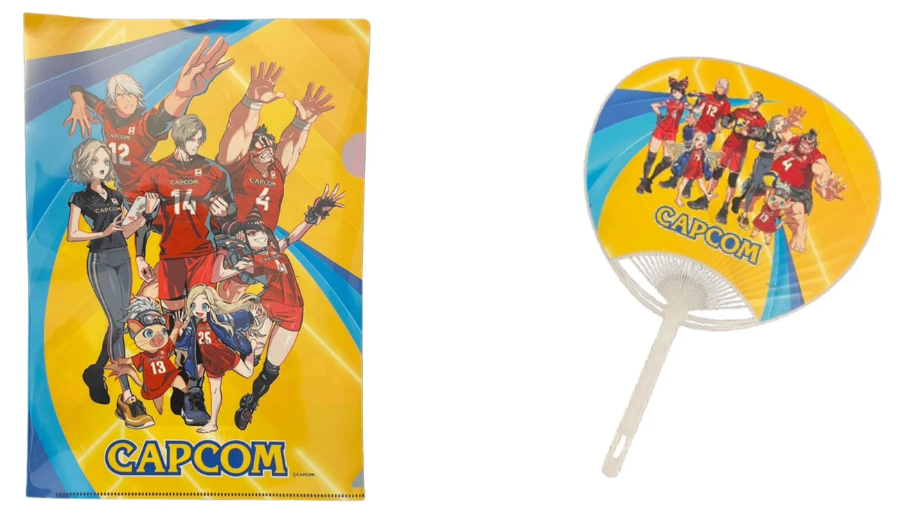 カプコンバレーボール全力応援クリアファイルとうちわ